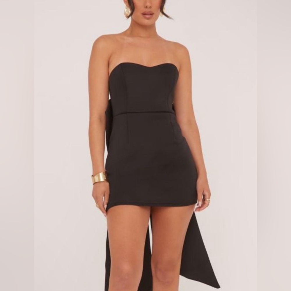 EGO strapless bow mini dress